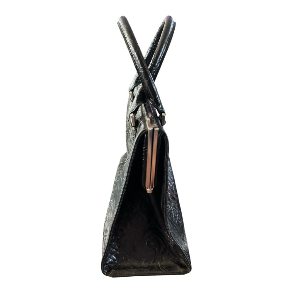 Black Embossed Croc-Pattern Tote Bag - Picture 2 of 10